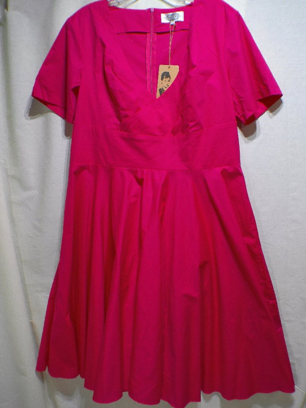 Maggie Tang Dress Fit Flare Plus 3XL Barbie Pink NWT